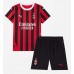 Camisa de time de futebol AC Milan Alvaro Morata #7 Replicas 1º Equipamento Infantil 2024-25 Manga Curta (+ Calças curtas)